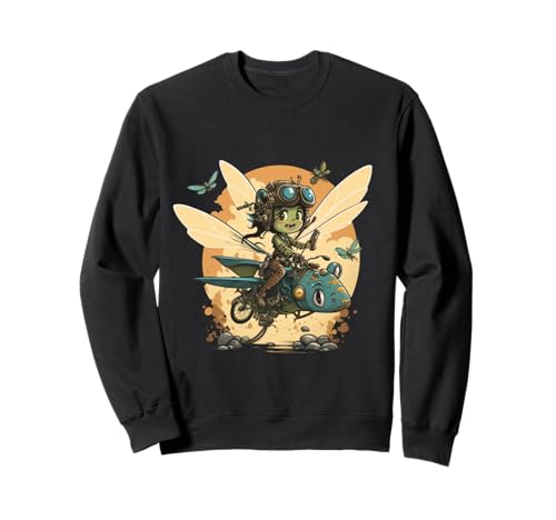 Steampunk Battle Fairy Riding a Dragonfly �g���[�i�[