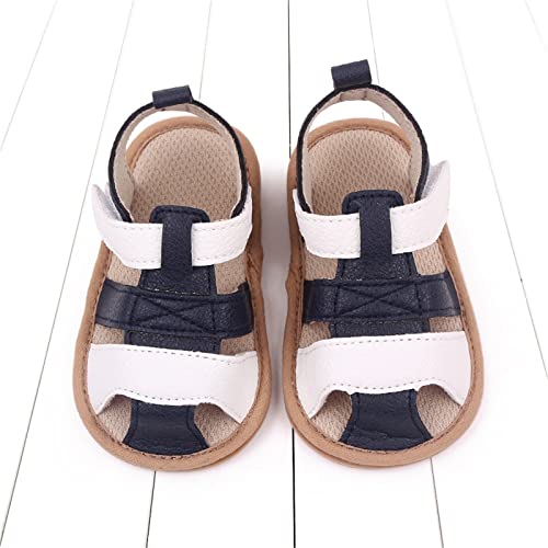 Baby Boys Girls Squeaky Sandals Infant Toddler Closed-Toe Anti-Slip Premium Rubber Sole First Walkers Rome Shoes3