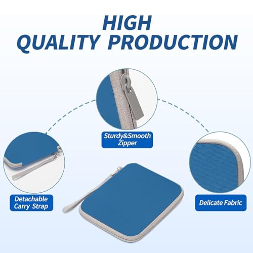 WIETUNV Card Case for Yoto cards, Soft Portable Folder with Zipper & 80 Pockets Player & Mini Audiobook Cards, Card Binder Holder with Sleeves for Travel (Blue) — view 4