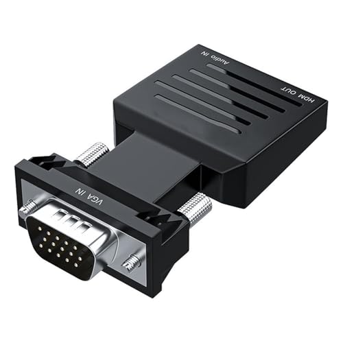 APGLSXY Adaptador VGA HDTV con conectores de metal, múltiples dispositivos, compatible con transmisión ininterrumpida VGA Hdtv Converter