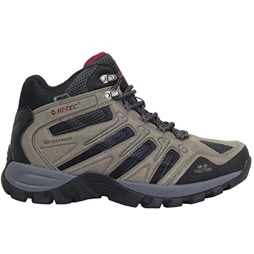 HI-TEC TORCA MID, botas montaña hombre, botas montaña hombre, membrana Dri-Tec® impermeable y transpirable (Taupe/Fired Brick, numeric_42)