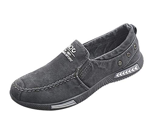 Men's Canvas Low Top Shoes Slip on Sneakers Casual Loafers