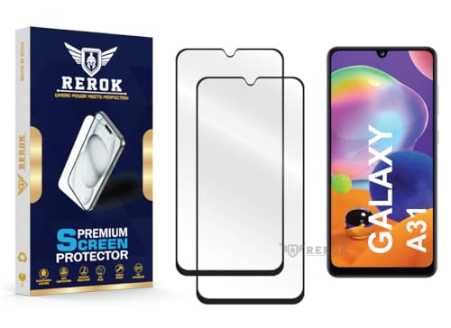 Image of Gorilla Tempered Glass Screen Protector Compatible with Samsung Galaxy A31 [Pack of 2] | Edge-to-Edge, Bubble-Free, Case Friendly, Easy Installation Kit