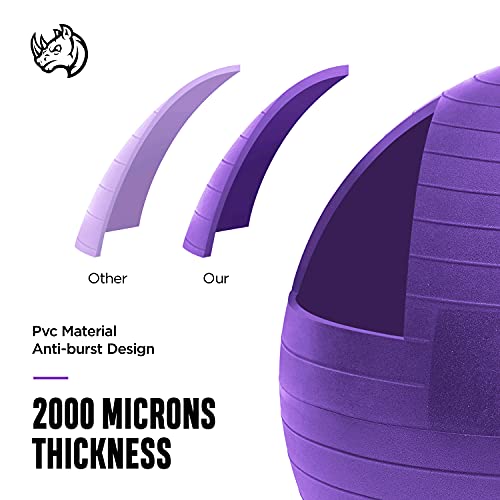 FitBeast-Extra-Thick-Exercise-Ball-65-75CM-Anti-Burst-Yoga-Ball-with-22CM-Mini-Pilates-Ball-Fitness-Gym-Ball-for-Balance-Stability-Pilates-Pregnancy-and-Labour