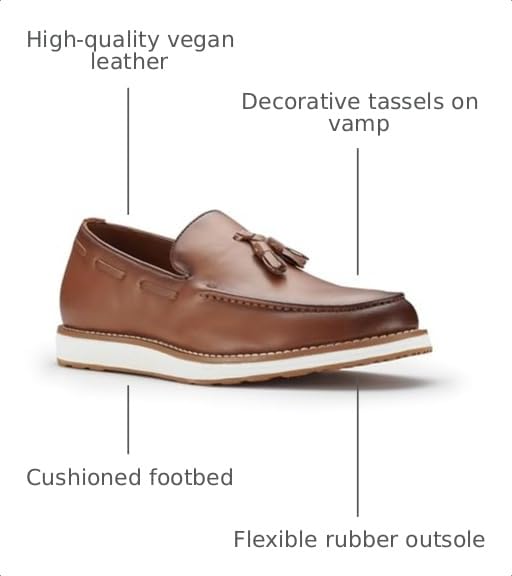Image of Ferro Aldo Men's Premium Moc Toe Loafers | Casual & Dress Styles with Tassels & Horsebit Buckles