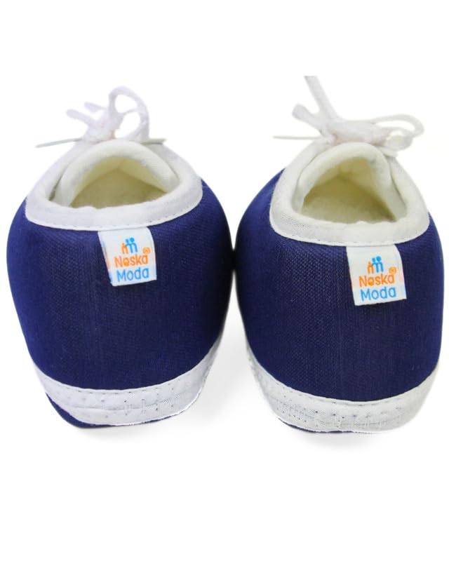Image of Neska Moda 6 To 12 Months Baby Boys & Baby Girls Cotton Lace Booties