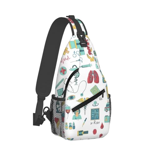 Mochila Bandolera Unisex Con Estampado Abstracción Biología Química miniatura 2