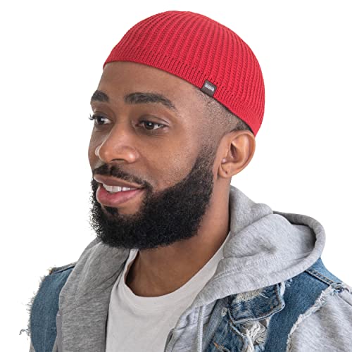 Image of Candid Signature Checkered Kufi Beanies for Men & Women Skull Cap - Cotton Skully, Running Cap & Helmet Liner