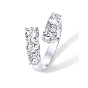 PAVOI 14K Gold Plated Cubic Zirconia Crossover Chunky Eternity Ring for Women | Open Twist Stackable Bands | CZ Statement Rings