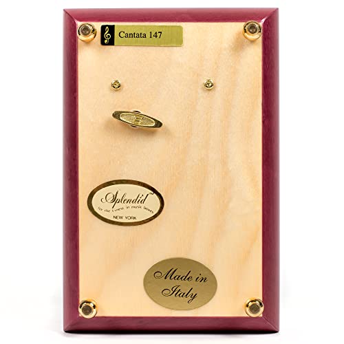 Splendid Double Heart Italian Inlaid Music Box/Jewelry Box In Elegant High Gloss Finish With Customizable Tune Options. Handmade In Sorrento, Italy. #TOP6