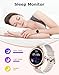 Smart Watches for Women, Round Bluetooth Call Smartwatch for iPhone Android Phones, Waterproof Fitness Tracker Watch with Heart Rate Monitor Sleep Tracker 100+Sports, Stylish Gifts for Women Starlight