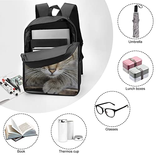 Sac à dos imprimé chat 3D, le compagnon des journées de cours - 6