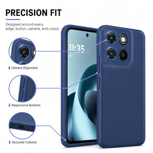 Image of FIRST MART Matte Silicone Back Cover for Motorola G Max - Blue