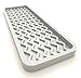 Silicone Kitchen Sink Organizer Tray, 12 inches x 4 inches, 9.2 ounces (LIGHT GREY)