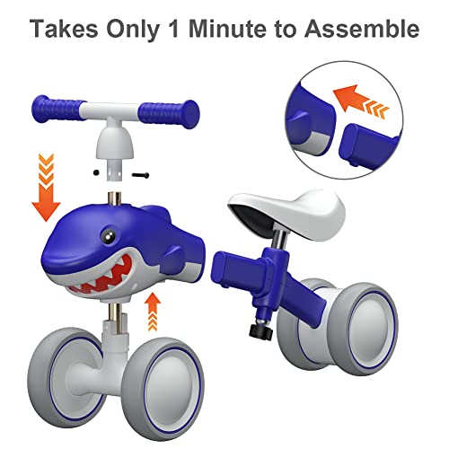 Xiapia Toddler Baby Balance Bike For One Year Old Boy Girl Adjustable Seat No Pedals 18 Months Ride-On Toys, Indoor Outdoor Balance Bike For 1St Birthday Gifts (Shake) #TOP4