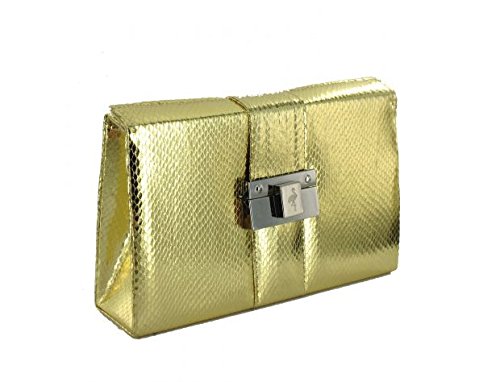 MENBUR 84274 BORSA STAMPATO RETTILE ARGENTO O ORO