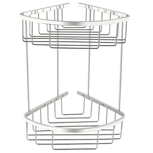 SAYAYO Corner Shower Caddy Shower Basket Organiser SUS304 Stainless Steel, 2-Tier Polished Chromed Corner Bathroom Shelf - Cosy Home Interiors SAYAYO Corner Shower Caddy Shower Basket Organiser SUS304 Stainless Steel, 2-Tier Polished Chromed Corner Bathroom Shelf - Image 8