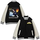 Xuminvty Deku Zip Up Hoodie Midoriya Izuku Todoroki Jacket Winter All Might Zipper Hoodie Academia Katsuki Bakugo Costume (US, Alpha, Large, Regular, Regular, Style 2)