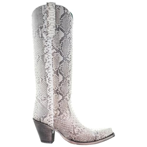 CORRAL Women's Python Tall Western Boot Snip Toe - A3789