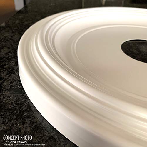 Image of Ekena Millwork CMP10CO Cole Thermoformed PVC Ceiling Medallion, 10 inch OD x 3 1 /2 inch ID x 3 /4 inch P, White