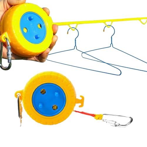 Travel Clothesline, 26 Feet Portable Clothesline,Clothes Line Outdoors,Travel Hotel Camping ã€Cruise Shipã€ Backyard ã€Outdoor/Indoor,Fv Clothesline,with Windproof Hanging Hole(1 Piece)