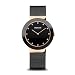 Produktbild BERING Damen Quarz Uhr | Armbanduhr 35 mm roségoldenes Edelstahlgehäuse und schwarzes Zifferblatt | Milanaisearmband | Saphierglas | 5 ATM | 11435-166