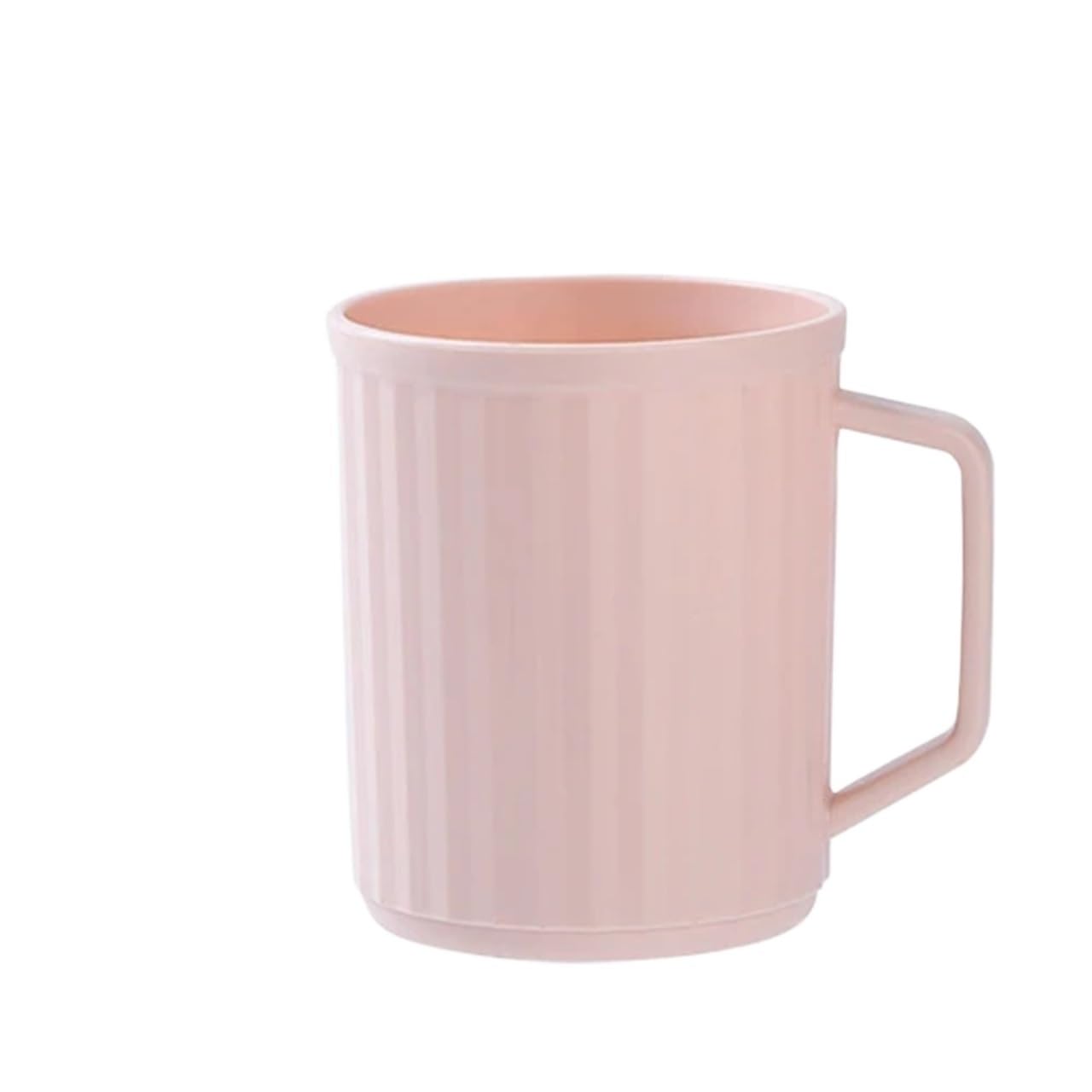 3pcs Plastic Bathroom Tumbler Cup With Handle Toothbrush Holder Organizer Reusable Mouthwash Cups Travel Accessories For Toothpaste(Pink)