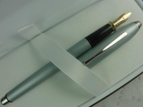 Cross Made in the USA Townsend Matte Sky Blue Fountain Pen with Solid 14kt Gold Xf Nib