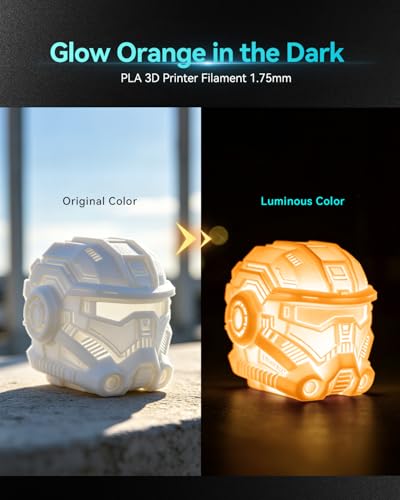 Image of SUNLU 4KG Glow in the Dark PLA Filament Bundle 1.75mm, Luminous PLA 3D Printer Filament, Long-Lasting Brightness & High Toughness, 1kg Spool (2.2lbs), Fits Most FDM Printers, 4 Pack