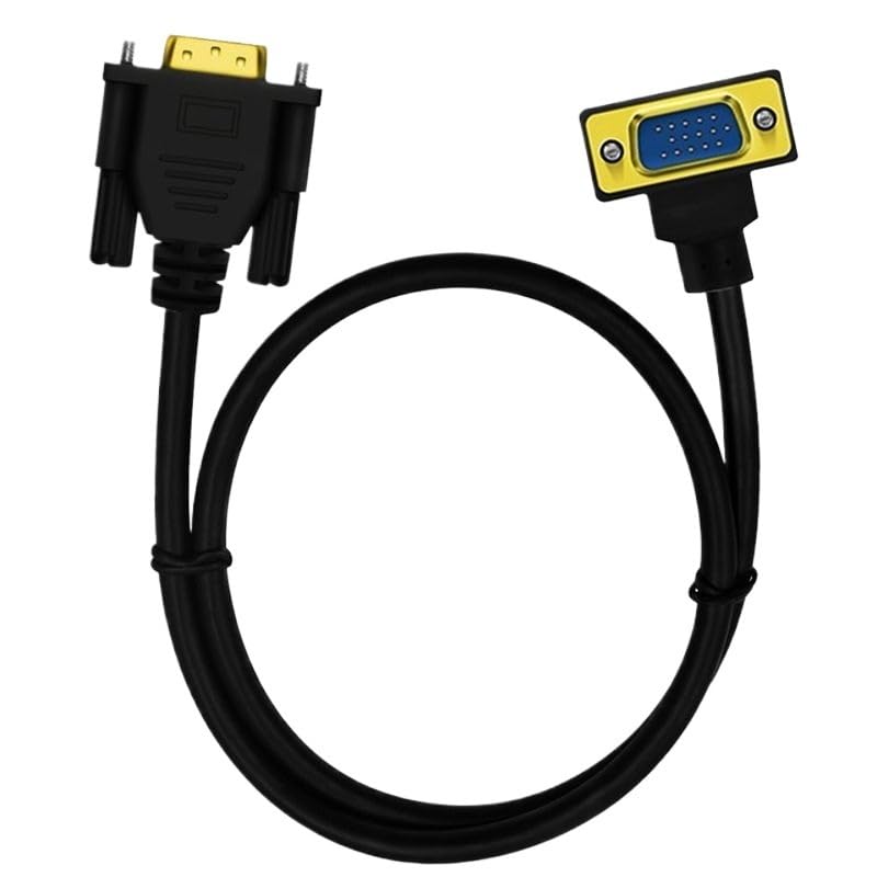 Cable VGA HD de 90°, codo de 15 pines macho a VGA de 15 pines macho a VGA macho de ordenador a TV, cable de conexión de 0,5 m/1 m/1,5 m (1,5 m, UP)
