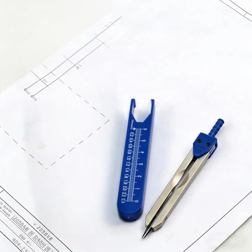 Caliper Metall Bremssattel Arzt Messschieber Medizinisches Messgerät mit Lineal Messwerkzeug zur Messung von Elektrokardiographen(Blau)