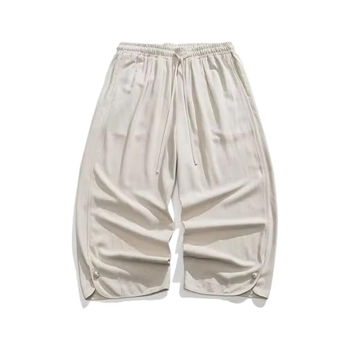 Pantalon décontracté pour la plage WOLONG coton d'été homme