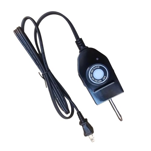 06900 Temperature Control Thermostat Cord for Presto Electric Skillets Grills Griddles, 1-3/8" Terminal Spacing Heat Probe Control 125V 10A Replacement Part