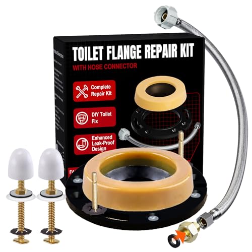 Toilet Wax Ring Replacement Kit with Flange & 16" Water