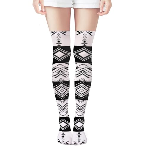 Women Girls Casual Moisture Wicking Cushioned Crew Socks Knee High Athletic Socks