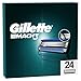 Gillette Mach3 Base Pack de 24 Recambios Para Maquinillas De Afeitar Para Hombre, Cuchillas de Afeitar Con 3 Hojas y Banda Lubricante Para Un Afeitado Suave, Compatible Con Todos Los Mangos Mach3