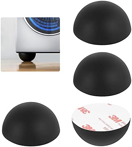 SPEACOUR 50 PCS Rubber Feet for Speakers Hemisphere Bumper Sound 0.71'' Self Stick Bumpers Noise-dampening Adhesive Bumper Feet for Speakers, Electronics, Table Tops, Laptop and Drawers(Black)