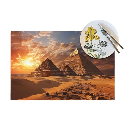 Sets de table pyramides égyptiennes pour repas conviviaux en intérieur et extérieur - 8