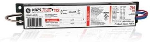 GE Lighting 74474 GE260IS-MV-N 120/277-Volt Multi-Volt ProLine Electronic Fluorescent T12 Instant Start Ballast 2 or 1 F96T12 to F48T12 Lamps by GE Lighting