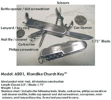 Myerchin Knife "Church Key" Seafarer's Pocket Tool A901 Klondike KC