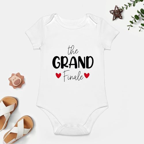 The Grand Finale Last Child Pregnancy Announcement Baby Clothes Short Sleeve Baby Boys Bodysuits4