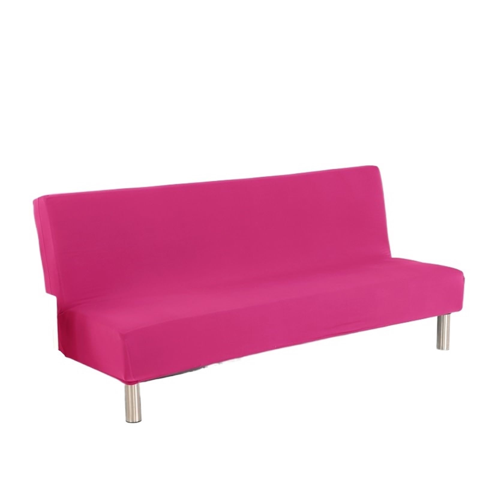 GCYEIDMA Armless Sofa Slipcover Solid Color Folding Sofa Bed Covers Spandex Stretch Elastic Material Double Seat Slipcovers For Living Room(Color 12,S (160-180cm))