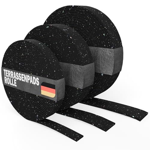 Terrassenpads Rolle 2m x 80mm x 10mm – Bautenschutzmatte aus...