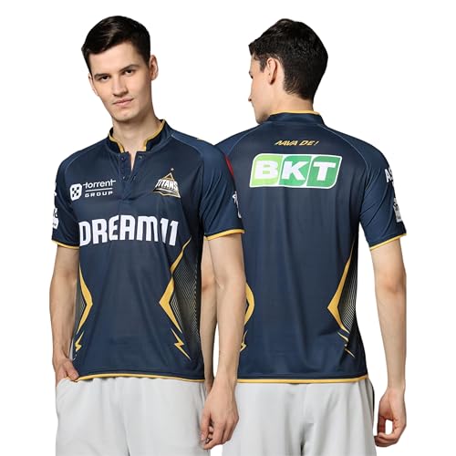 playR x GT Match Edition Jersey – Men's IPL Edition Half Sleeve T-Shirt, Lightweight, Breathable Cricket Sportswear for Match, Training & Casual Activewear for All Season