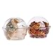 GOLDEN APPLE, 5oz-30sets Clear Plastic Cups for Ice Cream, Dessert Cups, Snack Bowl with Dome lids no Hole