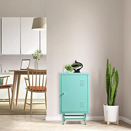 Peeteepoe Entryway Table Metal Storage Cabinet, Perfect For Use As Tall Nightstand Modern Buffet Kitchen Cabinet With Doors, Side Table Cabinet For Living Room, Kids Nightstands & Office Storage #TOP7