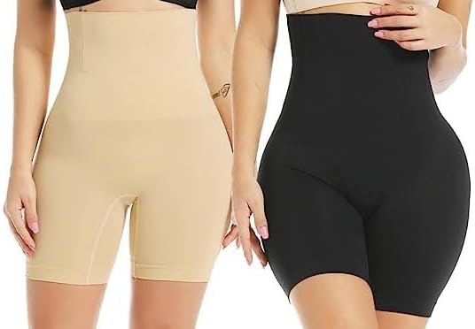 KROYWEN Women’s Nylon Spandex No Rolling Down High Waist Tummy Control/Tummy Tucker/Butt Lifter/Body Shaper Shapewear with Lace