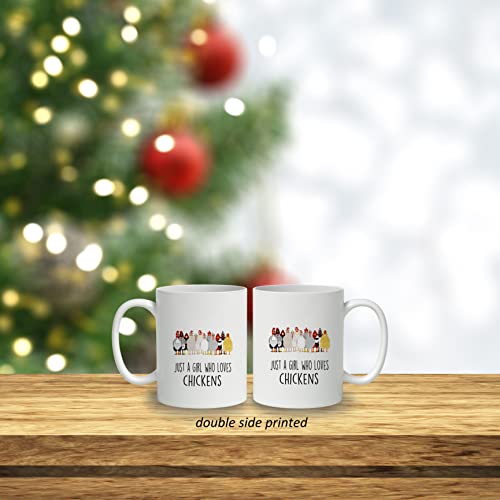 DOTAIN-Funny-Farmhouse-Just-a-Girl-Who-Loves-Chickens-11oz-Coffee-Mug-Ceramic-CupDouble-Side-PrintedChicken-Themed-Mug-Gifts-For-The-Chicken-Lover-Owner-Teen-Girl-Girls DOTAIN Funny Farmhouse Just a Girl Who Loves Chickens 11oz Coffee Mug Ceramic CupDouble Side PrintedChicken Themed Mug Gifts For The Chicken Lover Owner Teen Girl Girls