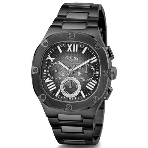 GUESS Analog Black Dial Men's Watch-GW0572G3 Stainless Steel, Black Strap - Image 2