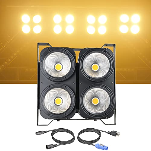 4x100w COB LED Par DMX Blinder Stage Lights, 4 Eye Matrix for Stage Lighting, 3200k Warm White Color Party DJ Disco Lights for Wedding Parties